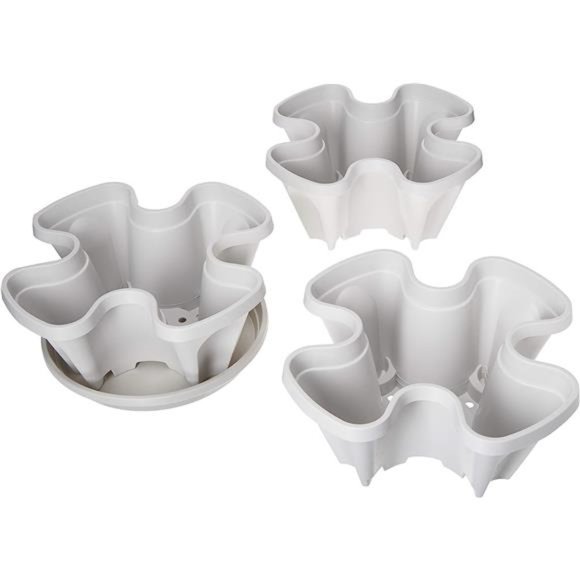 3 Tier Stackable Garden - Indoor / Outdoor Vertical Planter Set - Self Watering - Picture 2 of 5